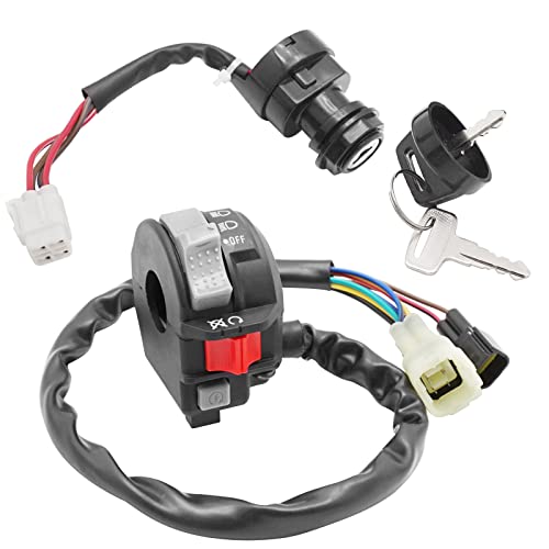 M Mati Start Stop Headlight Switch & Ignition Key Switch For Yamaha Yfz450 2004-2005 5Tg-83973-09-00 5Tg-83973-00-00 5Tg-82510-02-00 #TOP2