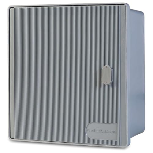 Contenitore Nicchia Contatore Enel Energia Elettrica a Parete Incasso Palo da Esterno con Serratura per Chiusura di Protezione (2 Posti/Trifase)