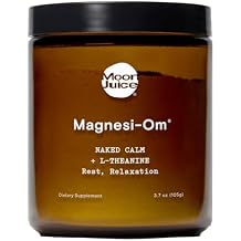 Moon Juice Magnesi-Om Magnesium Powder Supplement - Chelated Magnesium Complex + L-Theanine Blend for Rest, Relaxation & Regularity - Vegan, Non-GMO & No Sugar, Unflavored, 3.9 oz, 30 Sevings