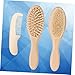 JOINPAYA 1Set Wool Brush Scalp Massage Tools Set Bath Cleaning Brush and Comb Kit for Gentle Skin Care Durable Handle Soft Massage Brush for Boy Girl