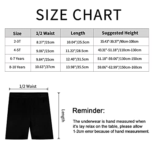 Auranso Girls Dance Shorts Safety And Breathable Bike Short 6 Pack Black Navy Grey 8-10 Years #TOP3
