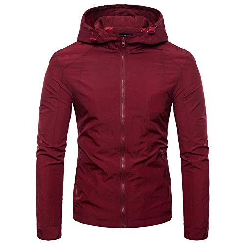 Jaqueta masculina ZumZup com capuz Pop com zíper ártico Windcheater Outdoor Dventure Viagem Caminhad
