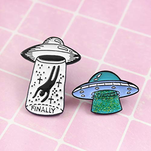 Flairs New York Premium Handmade Enamel Lapel Pin Brooch Badge ([UFO] Finally Took Me, 1 Pin) - Thumbnail 6