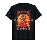 mushu mulan français 17PRIN00271A-002 Disney Mulan Mushu Traditional Art Circle Portrait T-Shirt, Homme, Noir, M