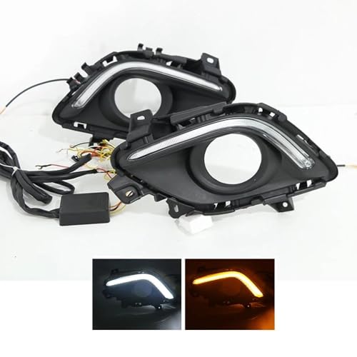 Phare antibrouillard LED Mazda 6 2014 feu de jour DRL jaune clignotant - 2