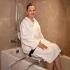 Eagle Health Supplies Sliding Shower Chair Tub Transfer Bench with Swivel Seat, FSA/HSA Eligible, Height Adjustable Shower Benches for Inside Shower, Extra Wide Seat for Elderly and Disabled, 80662