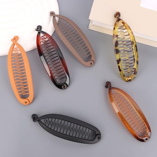 WHAVEL Pinzas Banana para Mujeres Paquete de 6 Clips Banana para Pelo Fino, Grueso y Delgado, Fuerte Sujeción miniatura 7