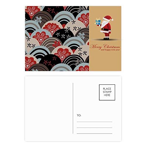 Cartes postales de Père Noël style Japon : lot traditionnel pour décorer vos tables de réveillon