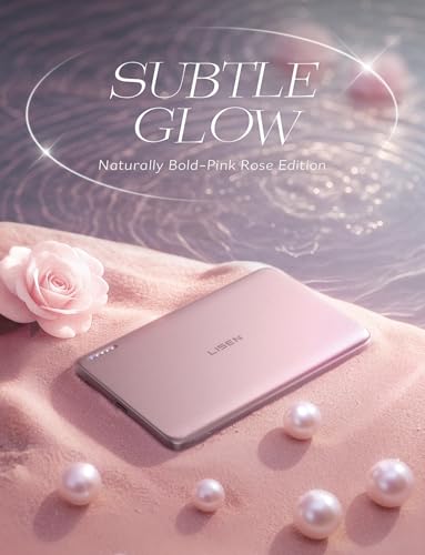 Image of LISEN Qi2 15W Ultra Slim MagSafe Battery Pack,5000mAh Fast Charging MagSafe Power Bank Slim Wireless,Slim Magnetic Portable Charger,Magnetic Power Bank for iPhone Air /17 /16 /15-12 Series，Pink