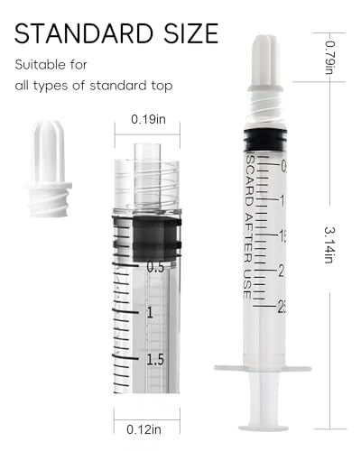 Image of 2.5ml Luer Lock Syringe without Needle - 2.5cc Plastic Syringes, Sterile, Individually Sealed, Pack of 20