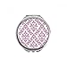 Lilac Colour Decorative Classic Flowers Hand Compact Mirror Round Portable Pocket Glass