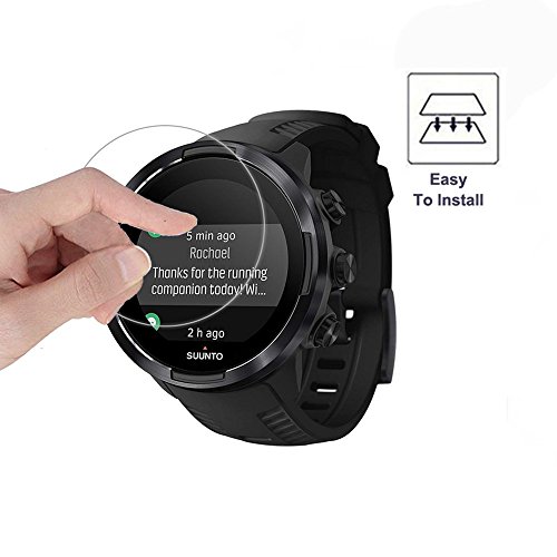 Uponew For Watch Suunto 9 Tempered Glass Screen Protector - [2 Pack] Full Coverage Hd Clear Anti-Bubble Anti-Scratch For Clear Film Tempered Glass Screen Protector For Watch Suunto 9 #TOP3