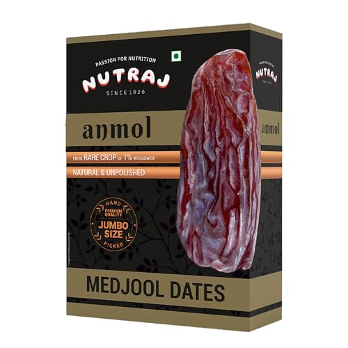 Image of Nutraj Anmol Medjool Dates 500G | Khajoor | Khajur | Jumbo Size | Dry fruits | Nuts | Grocery Items