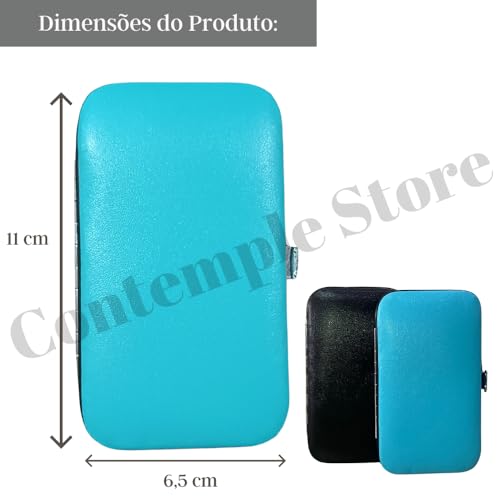 Kit Manicure Profissional, 7 Peças em Aço Inoxidável, Cortador de Unha e Cutícula, com Estojo Organi