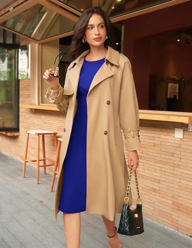 Image of GRACE KARIN Women's Wear to Work Dresses 2026 Cap Sleeve Sheath Bodycon Midi Dress Ruched Business Office Pencil Dress