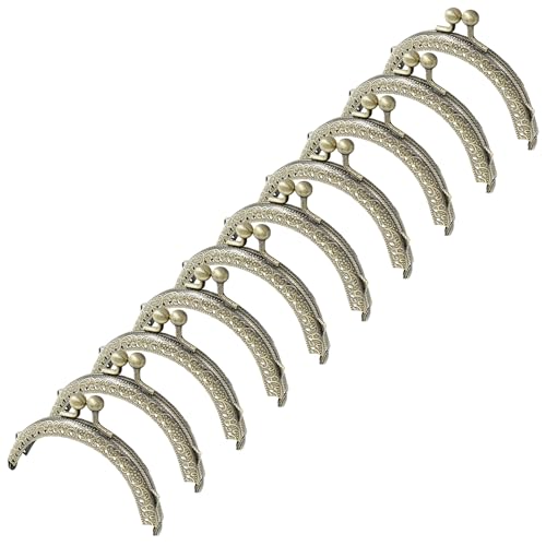 Piutouyar 10 Pcs Metal Purse Frame, 8.5cm / 3.3inch, Bronze