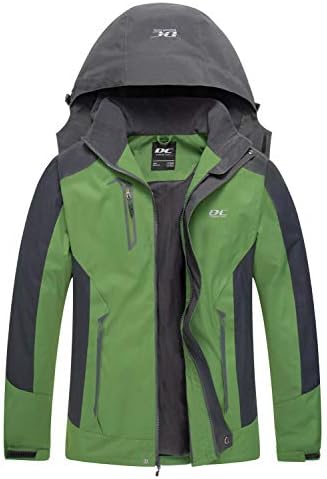 Men Casual Hooded Rain Jacket-Diamond Candy lightweight Waterproof Softshell Raincoat Outdoor Sportswear Green Large