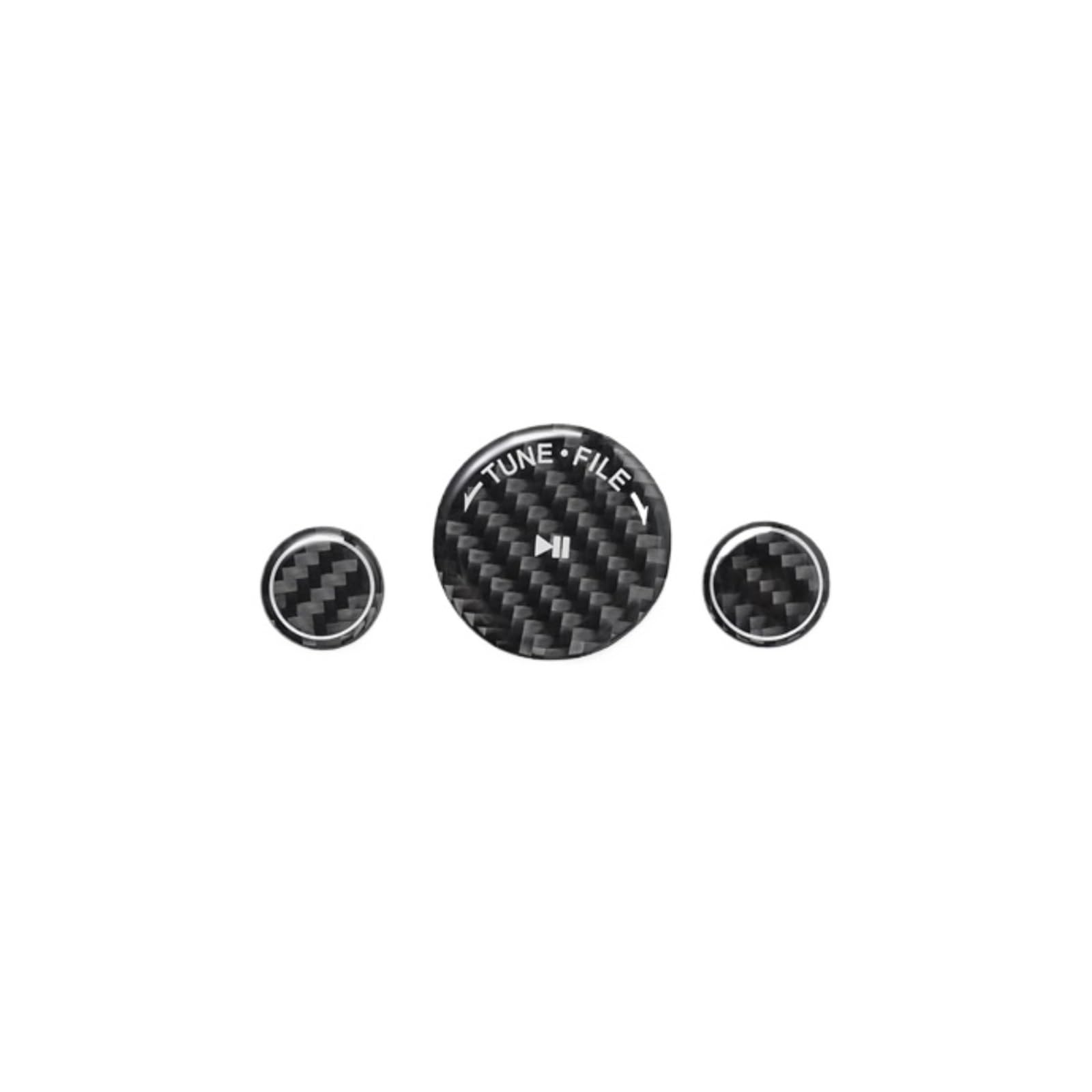VNHLOTVJL Car Center Console Multimedia Button Cover Trim Sticker Interior Tuning Accessories Compatible for Mazda 3 Axela 2010-2013 Carbon Fiber(2Type)