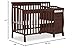Dream On Me Jayden 4‑in‑1 Mini Convertible Baby Crib & Changer with Storage in Espresso, Pinewood, GreenGuard Gold & BSA, 1” Mattress Pad, 3 Mattress Heights, Converts to Mini Day & Twin-Size Bed