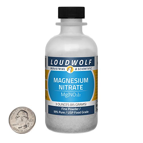 Magnesium Nitrate / 3 Ounce Bottle / 99% Pure USP Food Grade/Fine Powder