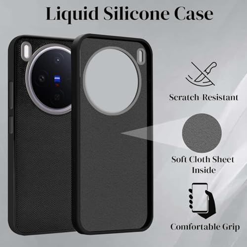Image of Jkobi Rubberised Back Case Cover for Vivo X300 5G (Textured Grip Design | Micro-Fiber Cloth Inside | Slim and Light Weight | Soft Touch and Feel)