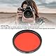 Akozon Kamera Slim Filter 52 Mm Objektivfilter Optisches Glas Kameraobjektivfilter für Digitalkameras Serie für Video-Vlog-Portraitfotografie(Orange)