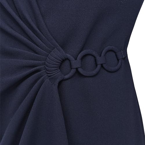 Image of DKNY Women's Short Sleeve Jewel Neck Sheath Mini Dress