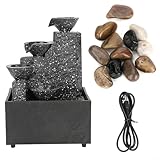 Double alimentation pratique : profitez d'un fonctionnement flexible avec deux options d'alimentation – connectez-vous via le câble USB inclus pour une utilisation continue ou insérez 2 piles AA (non fournies) pour un placement sans fil n'importe où dans votre maison, vous permettant de positionner cette fontaine où vous le souhaitez sans vous soucier de l'accès à la prise.