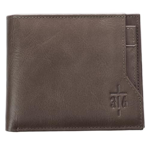 Leather RFID Scripture Wallet for Men