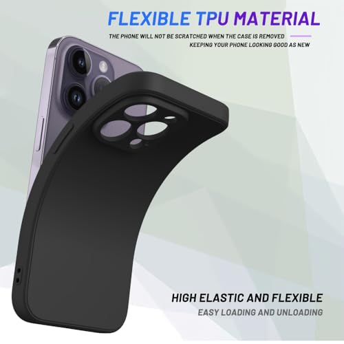 Image of for iPhone 14 Pro Max Case Black, Scratch Resistant with Soft Touch, Slim Thin Phone Cover for iPhone 14 Pro Max 6.7 inch