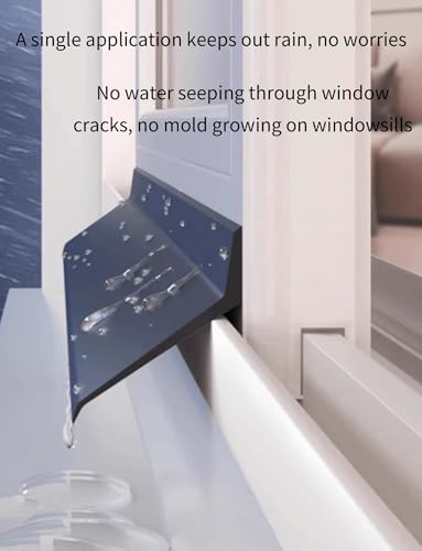 Deflector de lluvia impermeable para ventana, protector adhesivo perfecto para aleros y alféizares al aire libre, sellador resistente a la intemperie