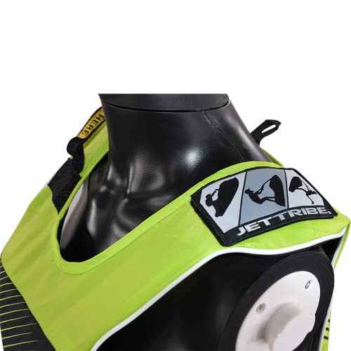 Jettribe Hyper Series Coast Guard Life Vest - USCG Guard Approved CGA Type 3 PFD Hyper Vest for Jet Skiing - Side-Entry Boating Vest with Certified Safety Features & Comfort in Water Sports - Green