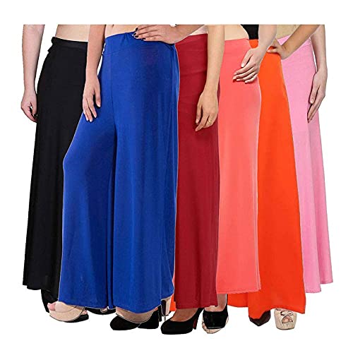 Palazzo for Women Free Size Combo Pack of 6