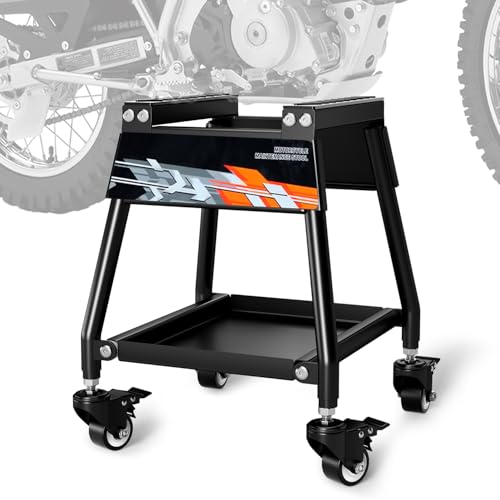 USTPO Dirt Pit Bike Stand 1100 lbs Load Capacity Detachable Lift Maintenance Universal Stand for Surron MX Moto Tuttio Motocross Enduro Dual Sport Ebike Steel Heavy Duty Anti Slip Panel Hoist