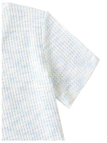 SweatyRocks Girl's Star Graphic Tees Round Neck Short Sleeve Summer Crop T Shirt Tops3