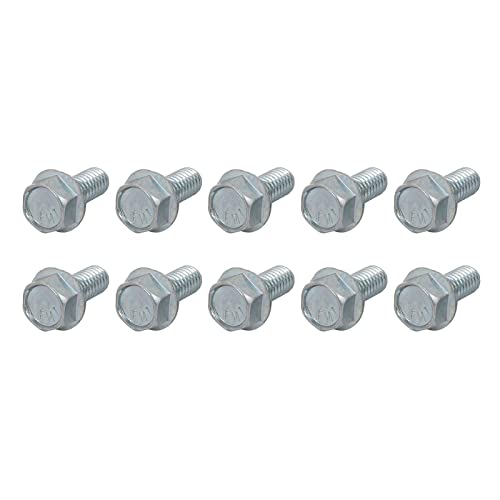 Image of METALLIXITY Flanged Hex Head Bolts (5 /16-18 x 3 /4 inch) 20pcs, Hexagon Serrated Flange Bolt Carbon Steel Screw - for House Construction Hardware Fasteners