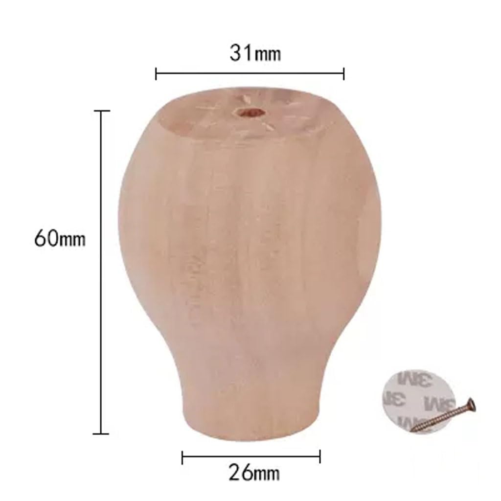 Gambe di ricambio for tavolo in legno da 4 pezzi for divano, sedia(6cm)
