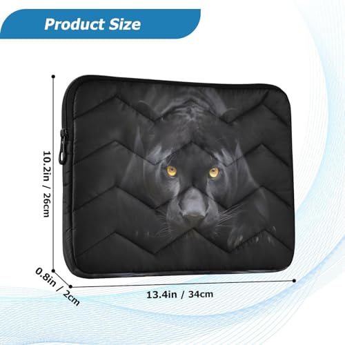 Funda negra leopard para laptop 13-14 pulgadas miniatura 3