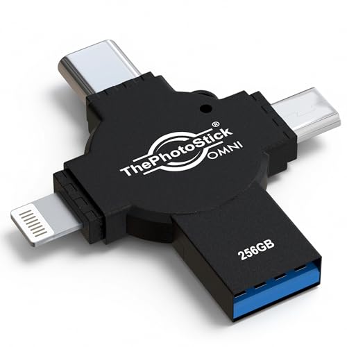 ThePhotoStick® Omni X - 256GB - Secure Photo & Video Backup and Transfer | Digital File...