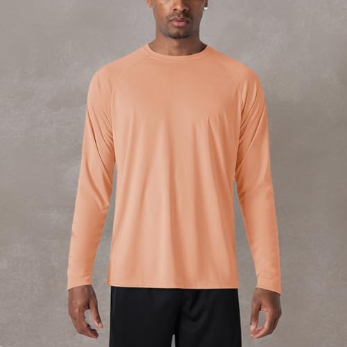 Image of MAGCOMSEN Men's Long Sleeve Shirts UPF 50+ UV Sun Protection Athletic Shirts for Hiking Running Workout Rash Guard