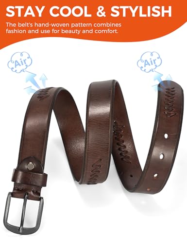 1.3“ Women's Casual Leather Belt with Metal Buckle4