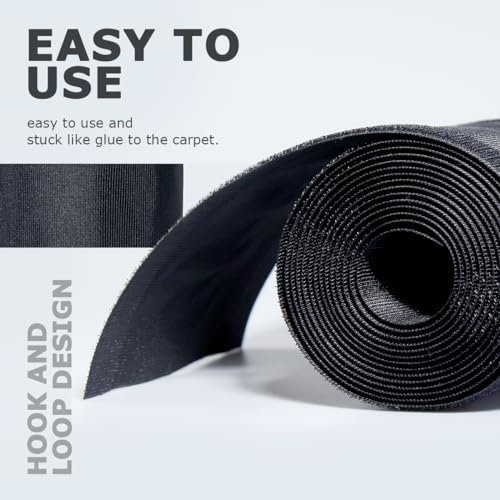 2 unidades de cubierta para cables de piso negra para oficina y alfombra, 6 pulgadas de ancho x 10 pies de largo, cubierta más ancha para cables bajo el escritorio, cinta organizadora de cables de alimentación, audio, coaxiales y líneas telefónicas miniatura 3