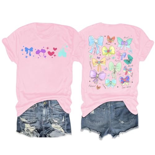 Magical Shirt for Women Magic Princess Sequin Top Vacation Holiday Short Sleeve Top Graphic Tshirt