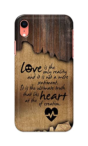 Image of PRINTFIDAA Love is The Only Reality and It is Not Mere Sentiment Printed Designer Hard Case for Apple iPhone XR (6.1 inch), A2105, A1984, A2107, A2108 Back Cover -(e) RPM1010