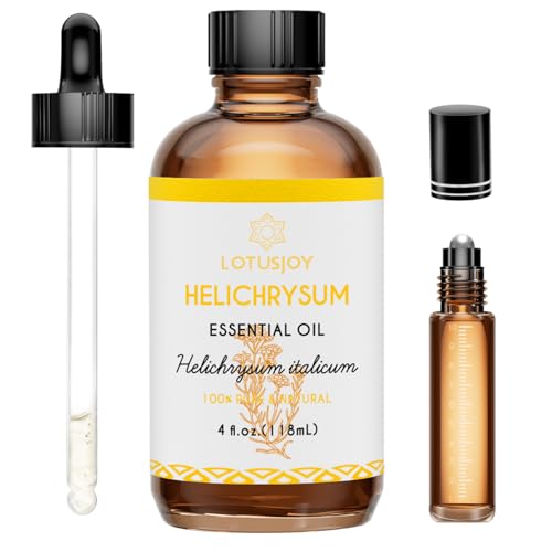 LOTUSJOY Helichrysum Essential Oil, 100% Pure Helichrysum Italicum Oil for