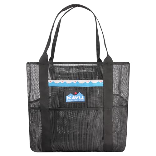 KAVU Alder Lake Mesh Beach Tote Black