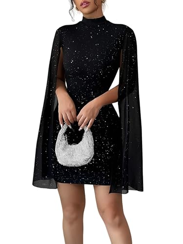 Image of Figdaw Sparkling Rhinestone Bodycon Dress for Women Special Occasions,Night Out