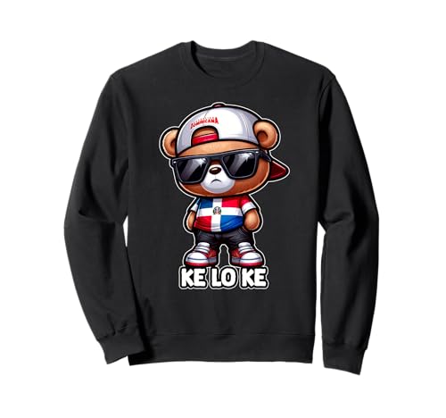 DIMELO KE LO KE Orgulloso Oso de Peluche Bandera Dominicana Sudadera
