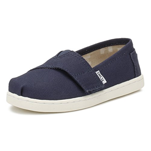 TOMS Espadrilles Unisexes Baby Alpargata, Bleu, 17.5