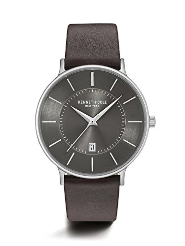 Kenneth Cole Men's KC15097005 Brown Leather Analog Quartz Dr